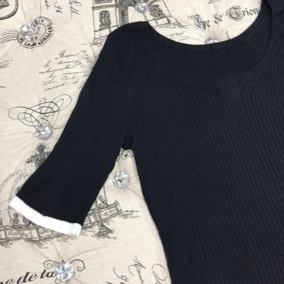 Lewit Ribbed Silk & Cashmere Blend Sweater - Picture 4 of 6